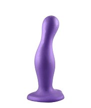 Изогнутый фаллоимитатор Strap-On-Me Dildo Plug Curvy размер L 15 см фиолетовый