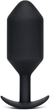 Утяжелённая анальная пробка для ношения b-Vibe Snug Plug 7 огромная чёрная