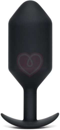 Утяжелённая анальная пробка для ношения b-Vibe Snug Plug 7 огромная чёрная фото 1