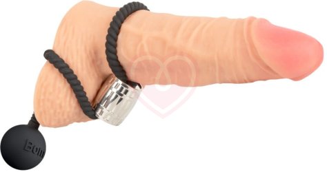Эрекционное лассо с шариком-утяжелителем Heavy Rope чёрное фото 5