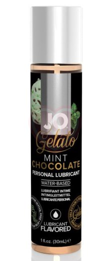 Съедобный лубрикант System JO H2O Flavored Gelato мятный шоколад 30 мл фото 1