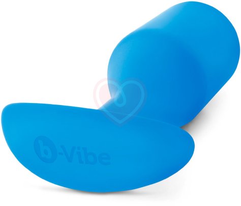 Утяжелённая анальная пробка для ношения b-Vibe Snug Plug 5 большая синяя фото 4