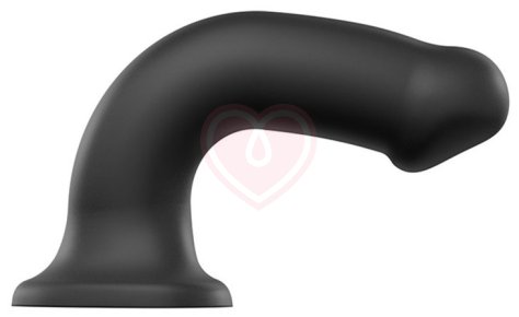 Гибкий фаллоимитатор на присоске Strap-on-me XL 20 см чёрный фото 3