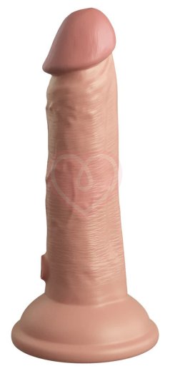 Реалистичный фаллоимитатор King Cock Ellite Dual Density 15 см телесный фото 1