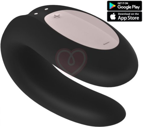 Вибратор для пар с управлением от приложения Satisfyer Double Joy чёрный фото 1