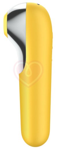 Вакуумный стимулятор с вибрацией и приложением Satisfyer Dual Love жёлтый фото 3