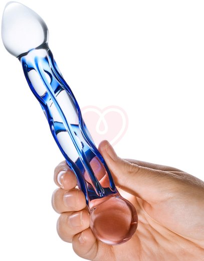 Текстурированный фаллоимитатор из стекла Glas Full Tip фото 3