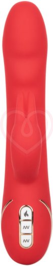 Мягкий вибратор-кролик с нагревом Signature Heated Ultra-Soft Rabbit красный фото 2