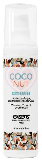 Разогревающий массажный гель Exsens Coconut со вкусом кокоса 50 мл фото 1