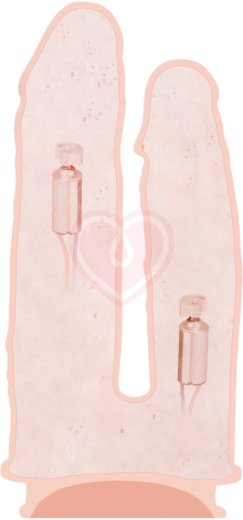 Вибратор для двойного проникновения на присоске RealStick Silicone Jason M телесный фото 4