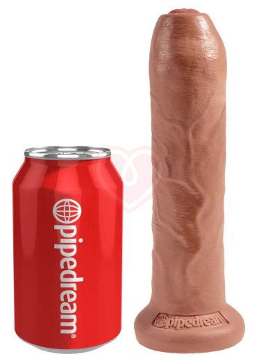 Фаллоимитатор King Cock Uncut с подвижной крайней плотью 18 см мулат фото 3