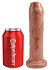 Фаллоимитатор King Cock Uncut с подвижной крайней плотью 18 см мулат фото 3
