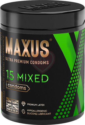 Набор презервативов Maxus Mixed 15 шт с кейсом фото 1