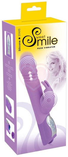 Вибратор с пульсацией и стимуляцией клитора Sweet Smile Push Vibrator фото 4