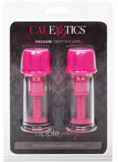 Присоски для сосков Vacuum Twist Suckers розовые фото 4