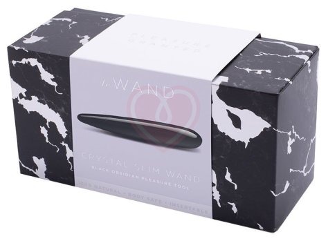 Тонкий фаллоимитатор Le Wand Crystal Slim Wand чёрный обсидиан фото 5