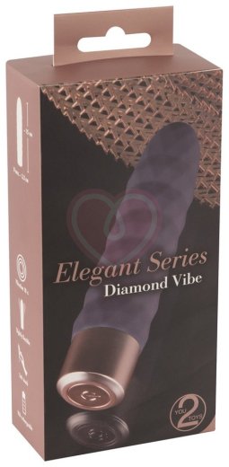 Вибратор с рельефной поверхностью Elegant Series Diamond Vibe фото 2