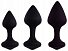 Набор из 3 анальных пробок Bibi Butt Plug Set чёрный фото 1