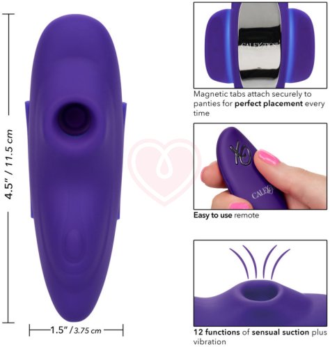 Вакуумный стимулятор клитора в трусики Lock-N-Play Suction Panty Teaser с пультом фиолетовый фото 10