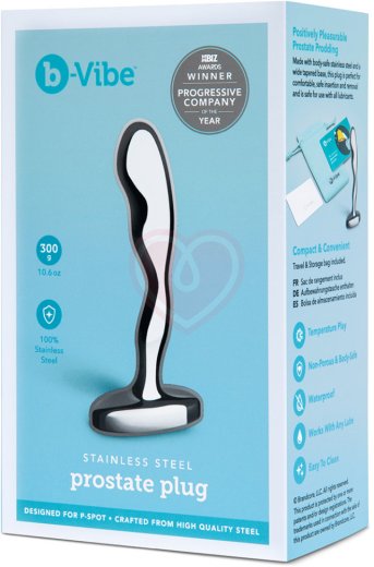 Металлический стимулятор простаты b-Vibe Stainless Steel Prostate Plug фото 9
