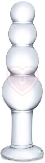 Стеклянная анальная елочка Glas Beaded Butt Plug фото 1