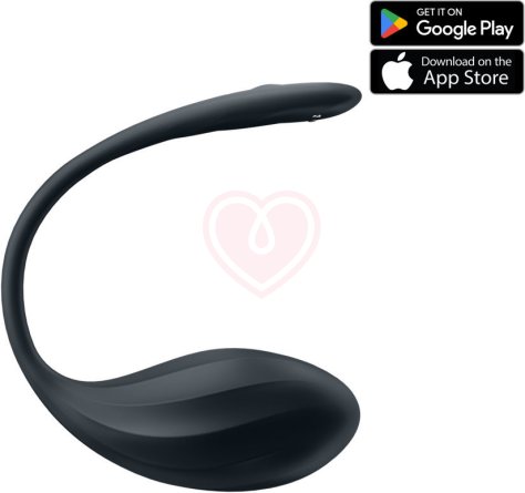 Виброяйцо Satisfyer Ribbed Petal с дистанционным управлением чёрное фото 1