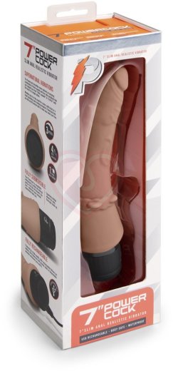 Анальный вибратор PowerCocks Slim Anal 12 см мокка фото 4