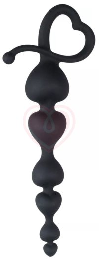 Анальные бусы Heart Lover с сердечками фото 1