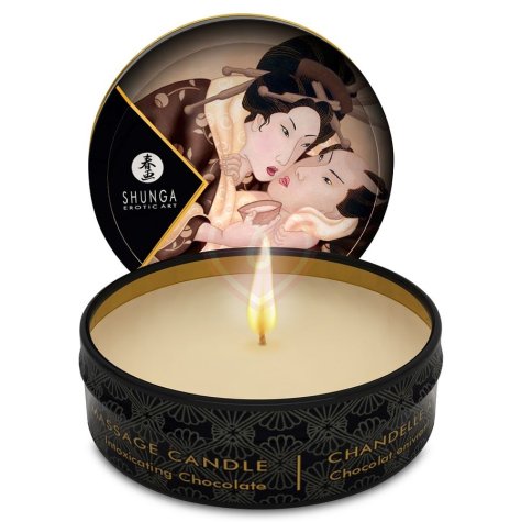 Массажное аромамасло в виде свечи Shunga Excitation Chocolate Шоколад 30 мл фото 1