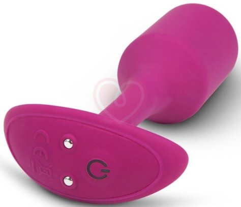 Утяжелённая анальная вибропробка b-Vibe Vibrating Snug Plug 2 малая розовая фото 2