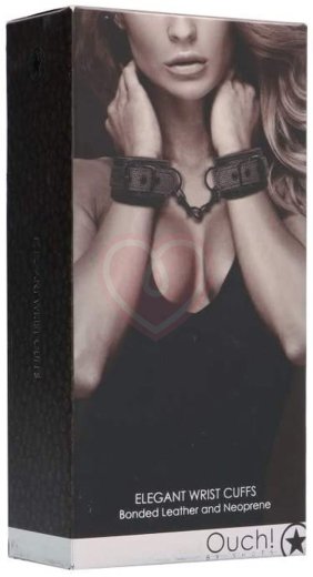 Наручники Ouch! Elegant Wrist Cuffs серые фото 3