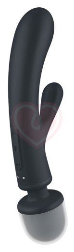 Двухсторонний вибратор-массажер Satisfyer Triple Lover серый фото 3