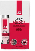 Охлаждающий лубрикант для оральных ласк Oral Delight Strawberry Sensation клубничный 30 мл