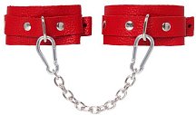 Мини-оковы на ноги со скругленными углами Pecado BDSM красные