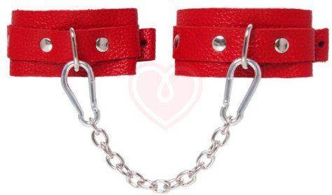 Мини-оковы на ноги со скругленными углами Pecado BDSM красные фото 1