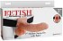 Фаллопротез с мошонкой Hollow Strap-On with Balls 19 см телесный фото 5