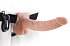Фаллопротез с вибрацией Vibrating Hollow Strap-On with Balls Flesh 24 см телесный фото 2