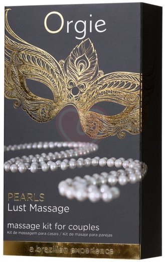 Силиконовое масло и жемчужное ожерелье для массажа Orgie Pearls Lust Massage фото 4