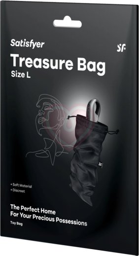 Мешочек для хранения вибратора Satisfyer Treasure Bag L черный фото 3