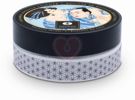Массажная пудра с перышком Shunga Kissable Massage Powder Кокосовое волнение фото 3