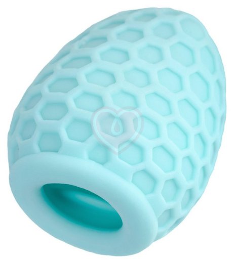 Мини-мастурбатор с рельефом A-Toys Pufl 6 см бирюзовый фото 2