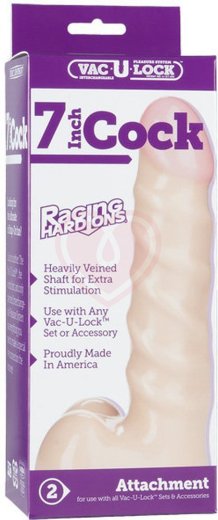 Насадка к трусикам Vac-U-Lock Raging hard-On Cock 16 см телесная фото 2