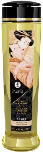 Массажное масло Shunga Desire с ароматом ванили 240 мл фото 1