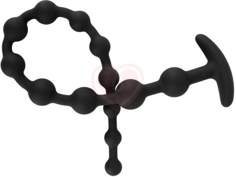 Анальные бусы Black Velvets Anal Beads чёрные фото 4