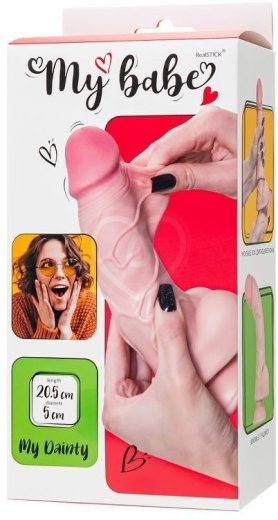 Реалистичный гнущийся фаллоимитатор на присоске My Babe My Dainty телесный 14 см фото 10