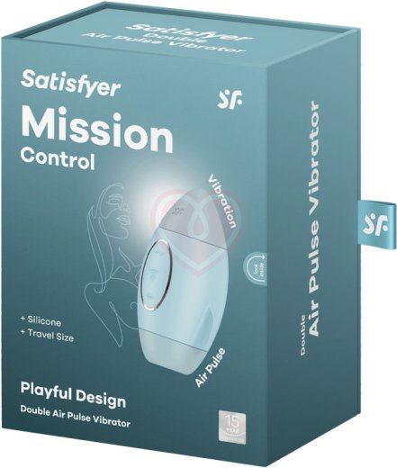 Вакуумно-волновой вибростимулятор Satisfyer Mission Control голубой фото 5