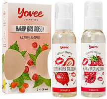 Набор для любви из 2 гелей-смазок Yovee со вкусом малины и клубники