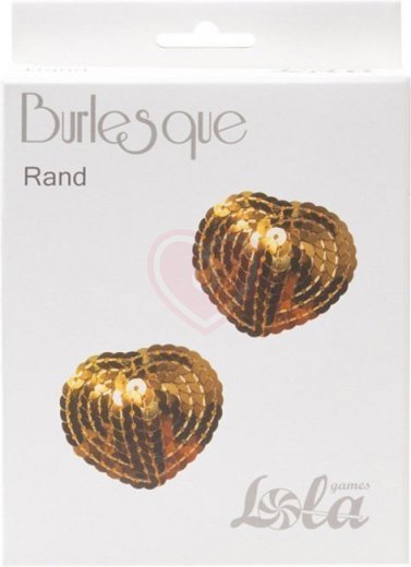 Пэстисы Burlesque Rand сердечки из пайеток золотые фото 5