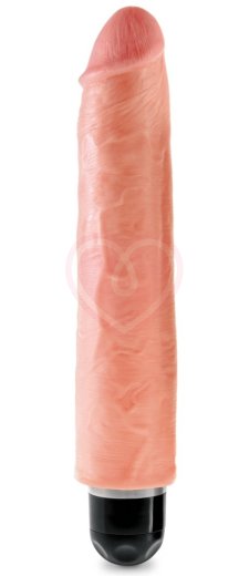 Вибратор King Cock Vibrating Stiffy 25 см телесный фото 1