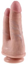 Фаллоимитатор для двойного проникновения King Cock Double Penetrator телесный
